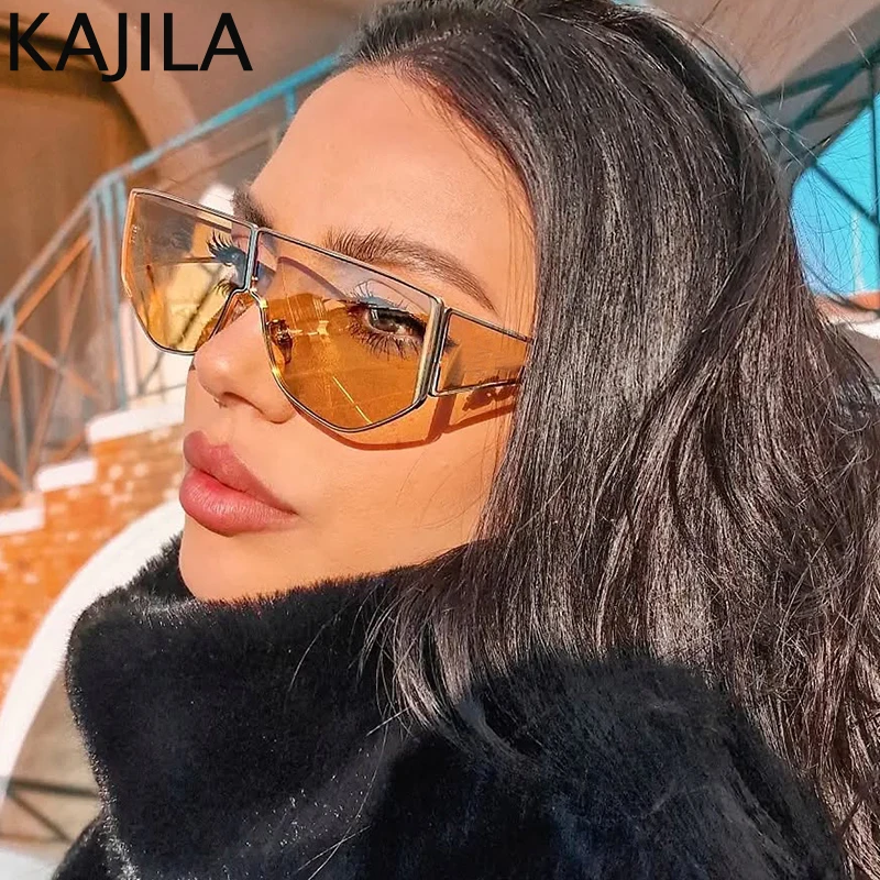 

Square Punk Shield Disco Geometric Sunglasses Women 2025 Luxury Brand Metal Windproof Sun Glasses For Ladies Pilot Eyewear