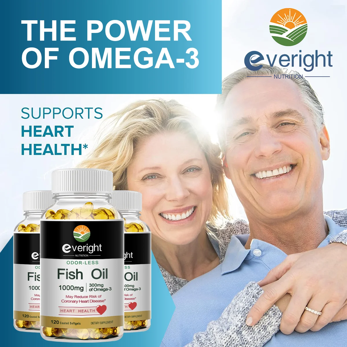 OMEGA-3 Fish Oil Capsules are Rich in DHA and EPA, Which can Improve Negative Emotions, Relieve Stress and Strengthen the Brain