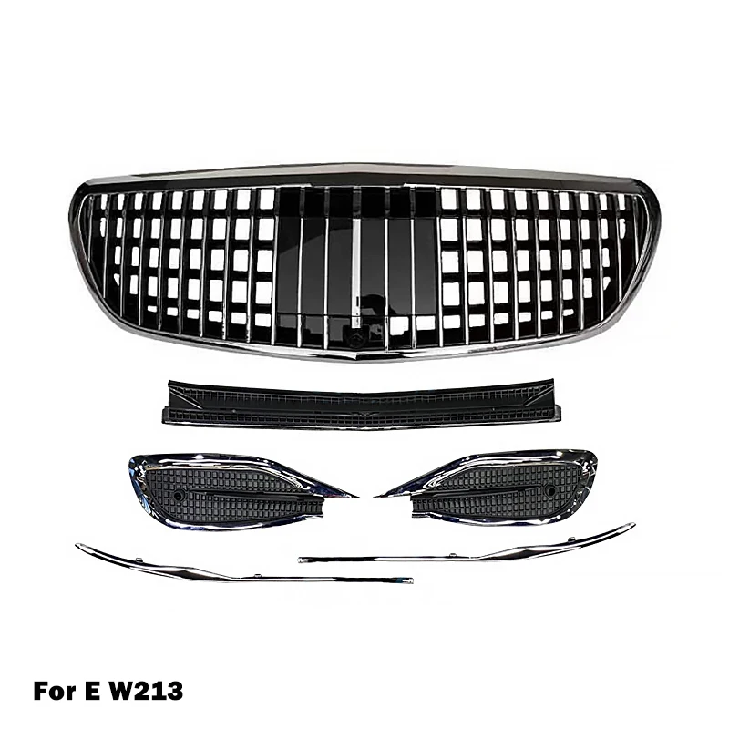 Front Radiator Grille Bumper Engine Cooling Grills Car Accessories For Mercedes Benz C Class W213 2016 Year E200 For Maybach