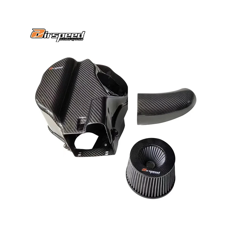 

Airspeed Brand Quality 3K Twill Glossy Dry Carbon Fiber Engine Cold Air Intake System For AUDI A8 3.0T