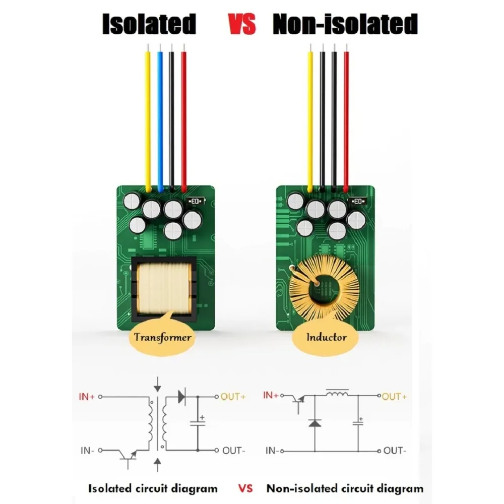Isolated12V 36V 48V 60V 72V 84V 100V DC to 5V 12V 24V DC Buck Step Down Converter 100 V to 5 12 24 V Voltage Stabilizer for Cars