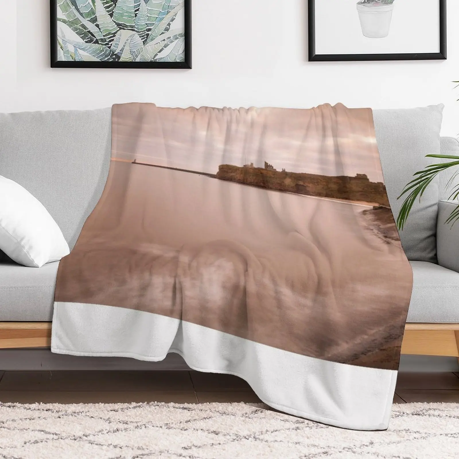 Sunrise Priory Castle Throw Blanket