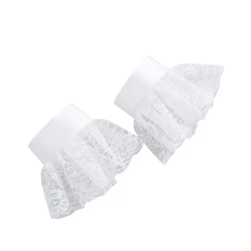 A3PB Victorian Rusfled pulsera elegante Cosplay Elegant Ruff Collar