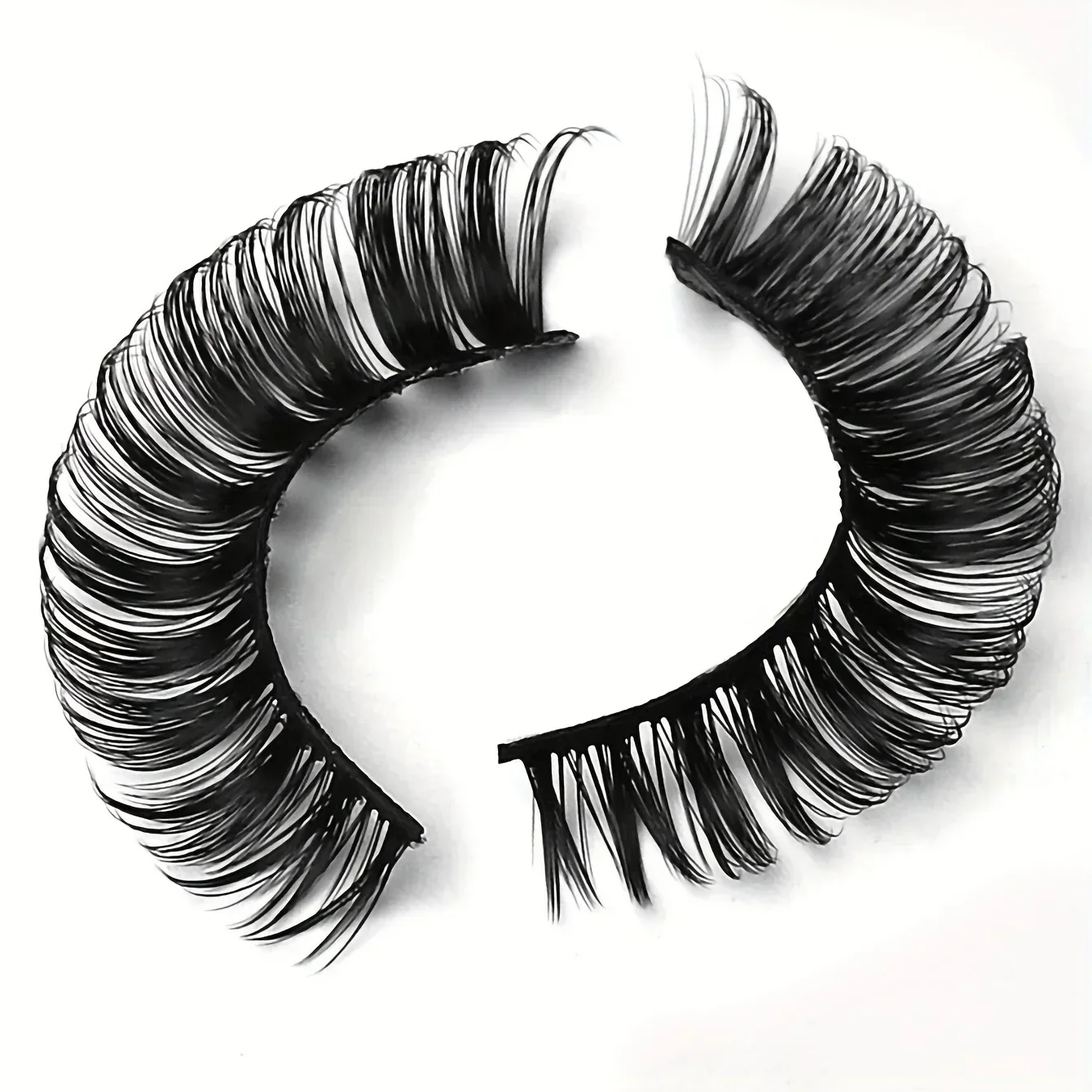 10 Pairs Russian Strip Lashes DD Curl False Eyelashes Fluffy Wispy Faux Mink Lashes Pack