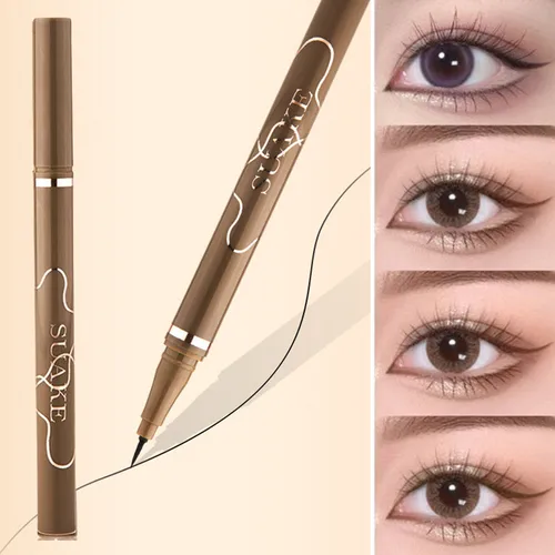 Imagen 2 del producto Lápiz Delineador de ojos ultrafino, negro, marrón, pestañas inferiores, resistente al agua, duradero, suave, delineador de ojos de gusano de seda, lápices, herramientas de maquillaje de ojos