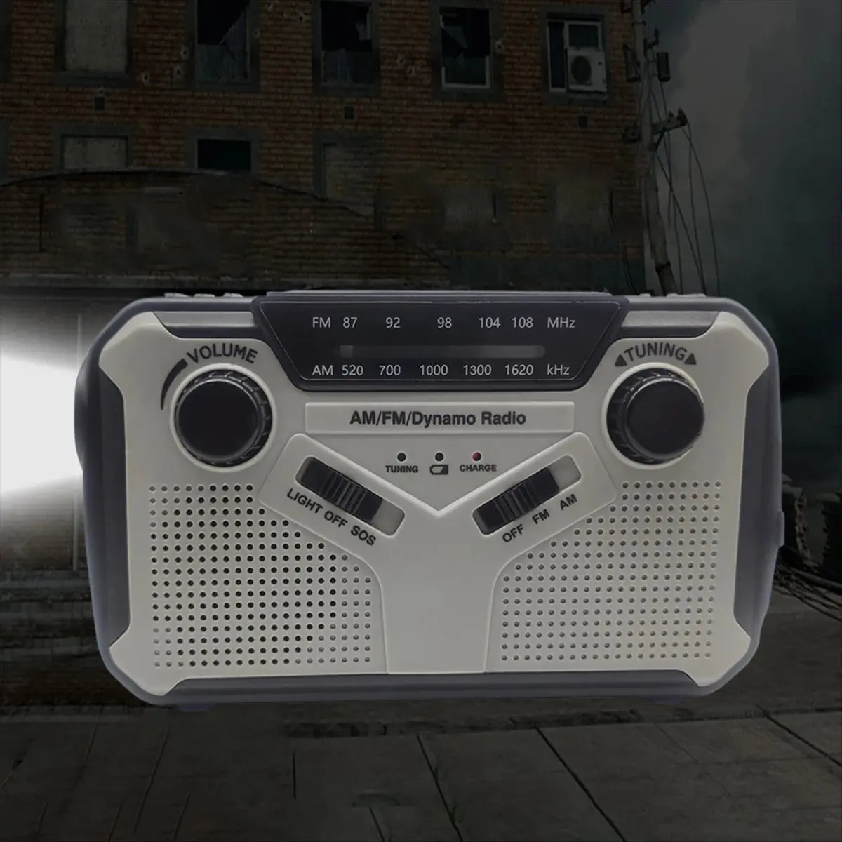 【♮•▲Today-Only!】Solar Radio, AM/FM Portable Crank Radio Dynamo Emergency Radio with 2500 MAh Rechargeable Battery, SOS Alarm for