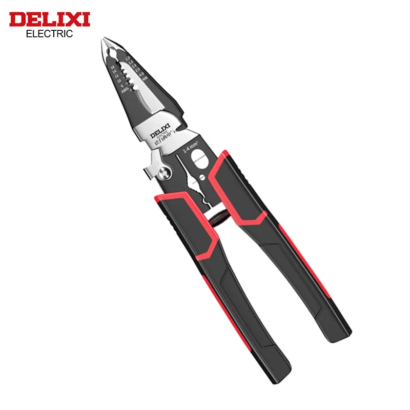 DELIXI ELECTRIC 9 in 1 Wire Stripper Pliers,Multifunctional Wire Cutters Tool for Electric Cable Stripping Cutting and Crimping