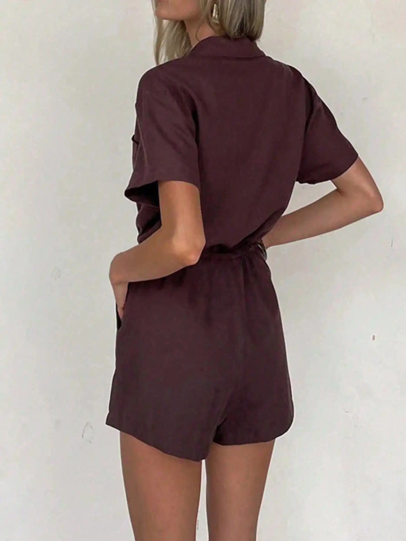 Eleganter einteiliger Damen-Overall mit Gürtel, vielseitiges Gala-zu-Cocktail-Strampler-Outfit