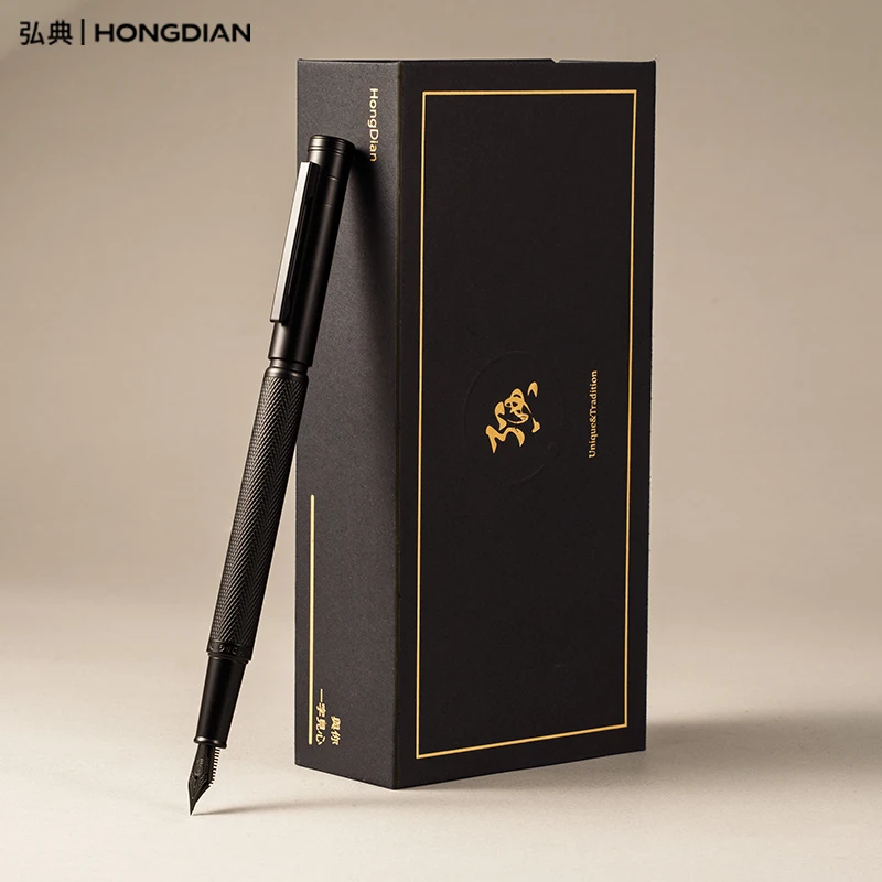 lt-hongdian-1850-ブラックフォレスト-チタン万年筆対応インクカートリッジ-カスタム彫刻-書道ギフト-ビジネス-学生用