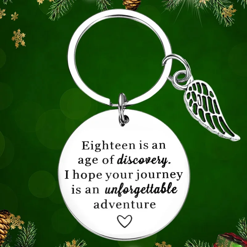 

18th Birthday Gifts Keychain Pendant Eighteen 18th Birthday Key Chains Son Daughter Gift