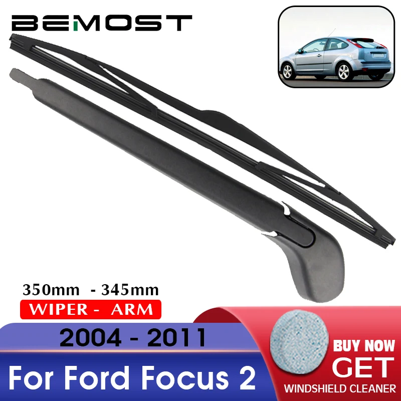 BEMOST Auto Car Rear Wiper Arm Blade Natural Rubber For Ford For Focus 2 350mm Hatchback 2004 2005 2006 2007 2008 2009 2010 2011