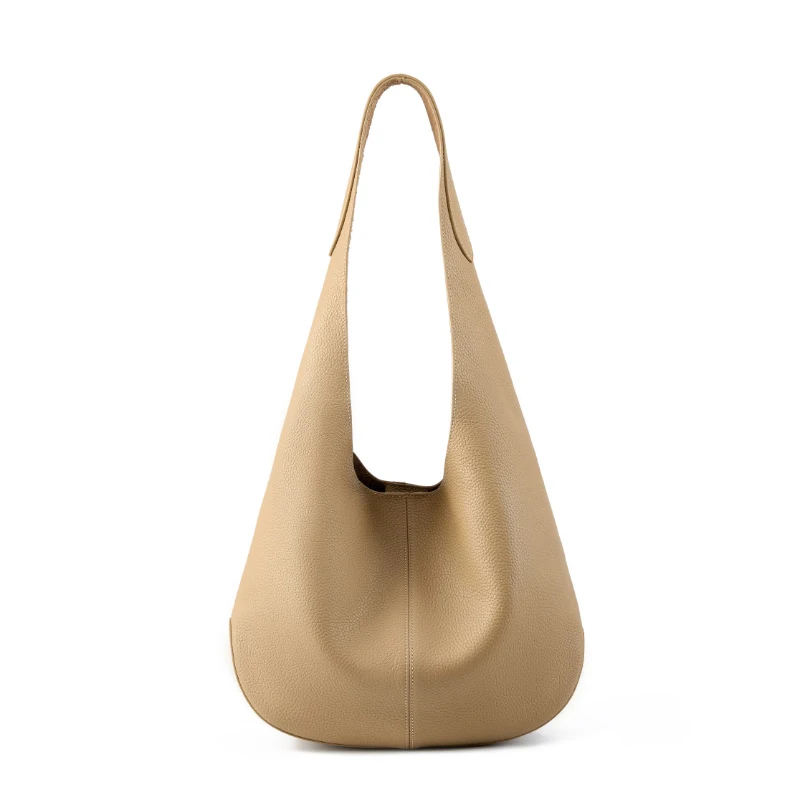 

Fashion Cowhide Women's Bucket Bag New Large Capacity Luxury Designer Shoulder Bags Casual Trend Female Handbags 2801