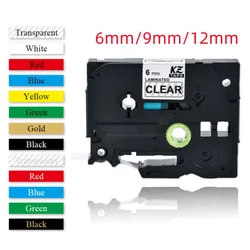 6mm 9mm 12mm Label Sticker Compatible Brother tze-231 for P Touch Label Maker PT H110 PT-D210 E550 D600 Labeling Machine