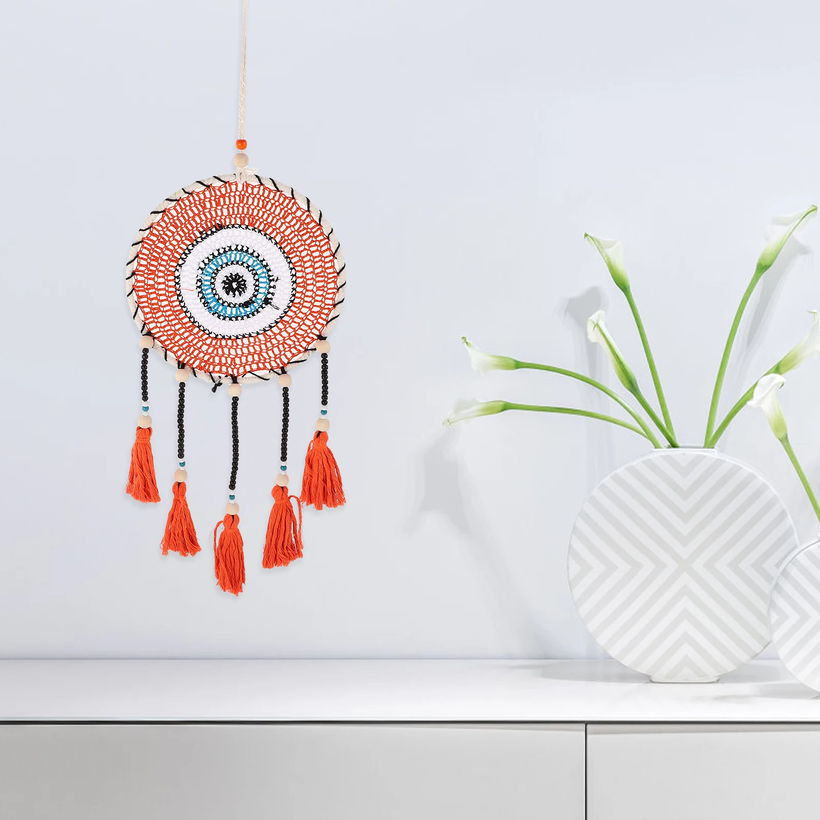 

Tapestry Decoration Creative Handmade Woven Bedroom Wall Tassel Cotton Rope Background Dorm Hanging Decorations for Home