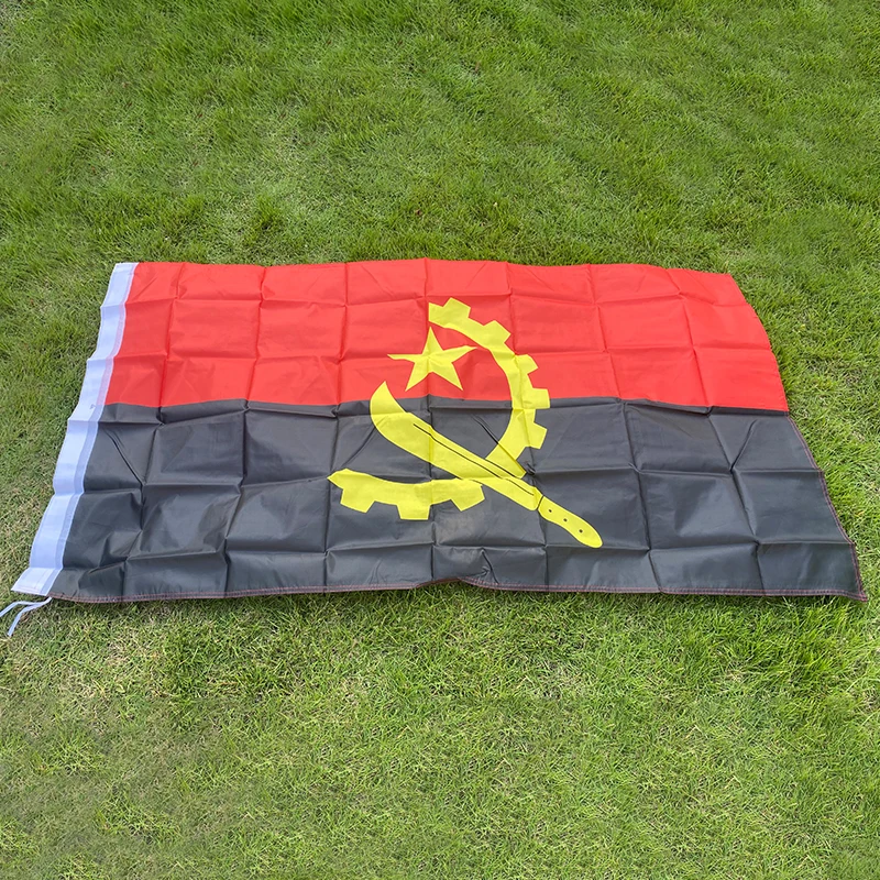 aerlxemrbrae flag 90*150cm Hanging Angola National flag Home Decoration Angola flag