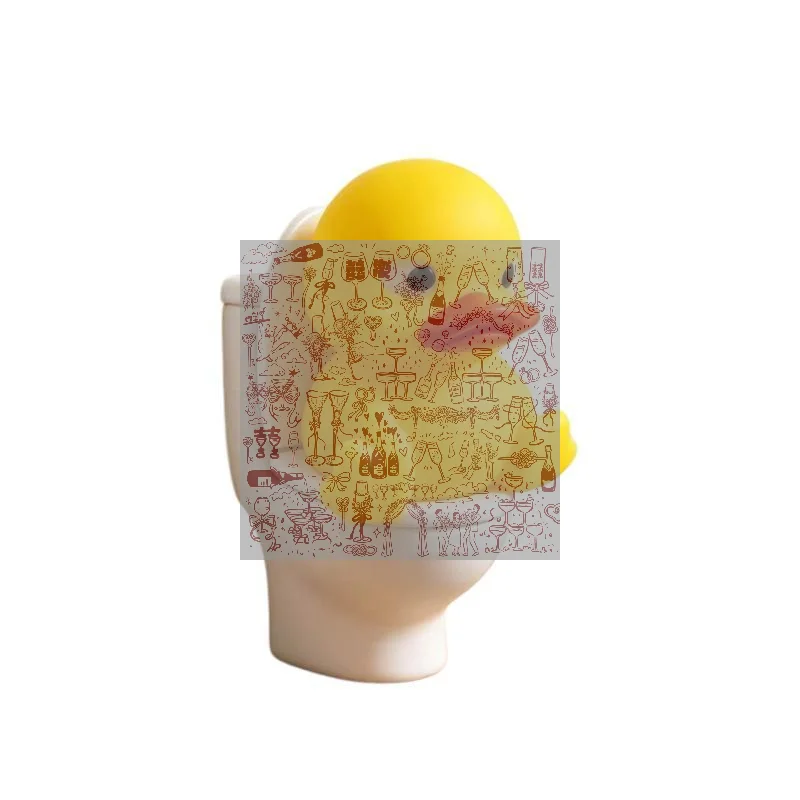 Cute Toilet Duck Decorative Resin Ornament Suitable For Car Desktops Bathroom Bookshelves And Decoration