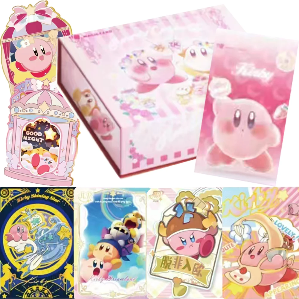 

Kirby Anime Cartoon Star Collection Cards for Children Adventure Game Protagonist Special-shaped Exquisite Enamel Cards Toy Gift