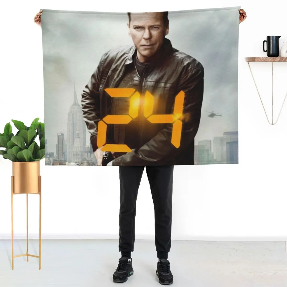 Jack Bauer 24 Throw Blanket Decorative Sofa Extra Large Throw Nap for winter Plaid on the sofa Luxury Designer Blankets