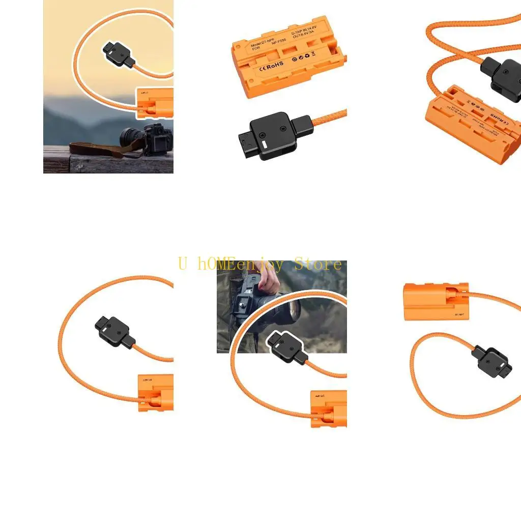 

B0KF Power D Tap To NPF-пустышка аккумуляторного кабеля Плетеный кабельный соединитель для аккумуляторов F970 F960 F950 F770