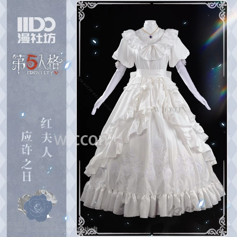 Anime jogo identidade v cosplay loody rainha traje mary lolita vestido peruca mulher halloween natal fantasia terno de casamento personalizado