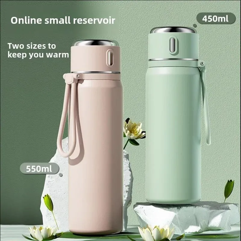 Intelligent insulated cup with high aesthetic value 316 stainless steel water cup, food grade children's student cup