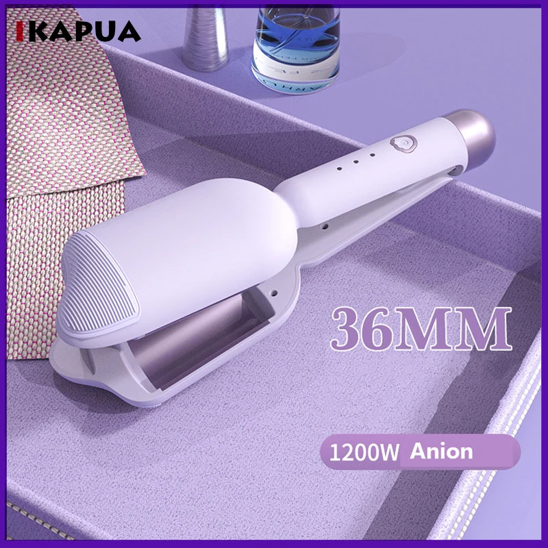 

One Step Auomatic Hair Curler Curling Iron 36mm water ripple splint egg curl Style Woment Long Hair Big waver