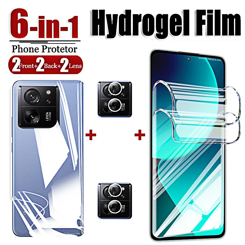 Hydrogel Film for Xiaomi Mi 13T 12T 11T 10T Screen Protector Camera Lens Glass Film Poco X5 X4 M5s M6 Pro Redmi Note 13 12 Pro