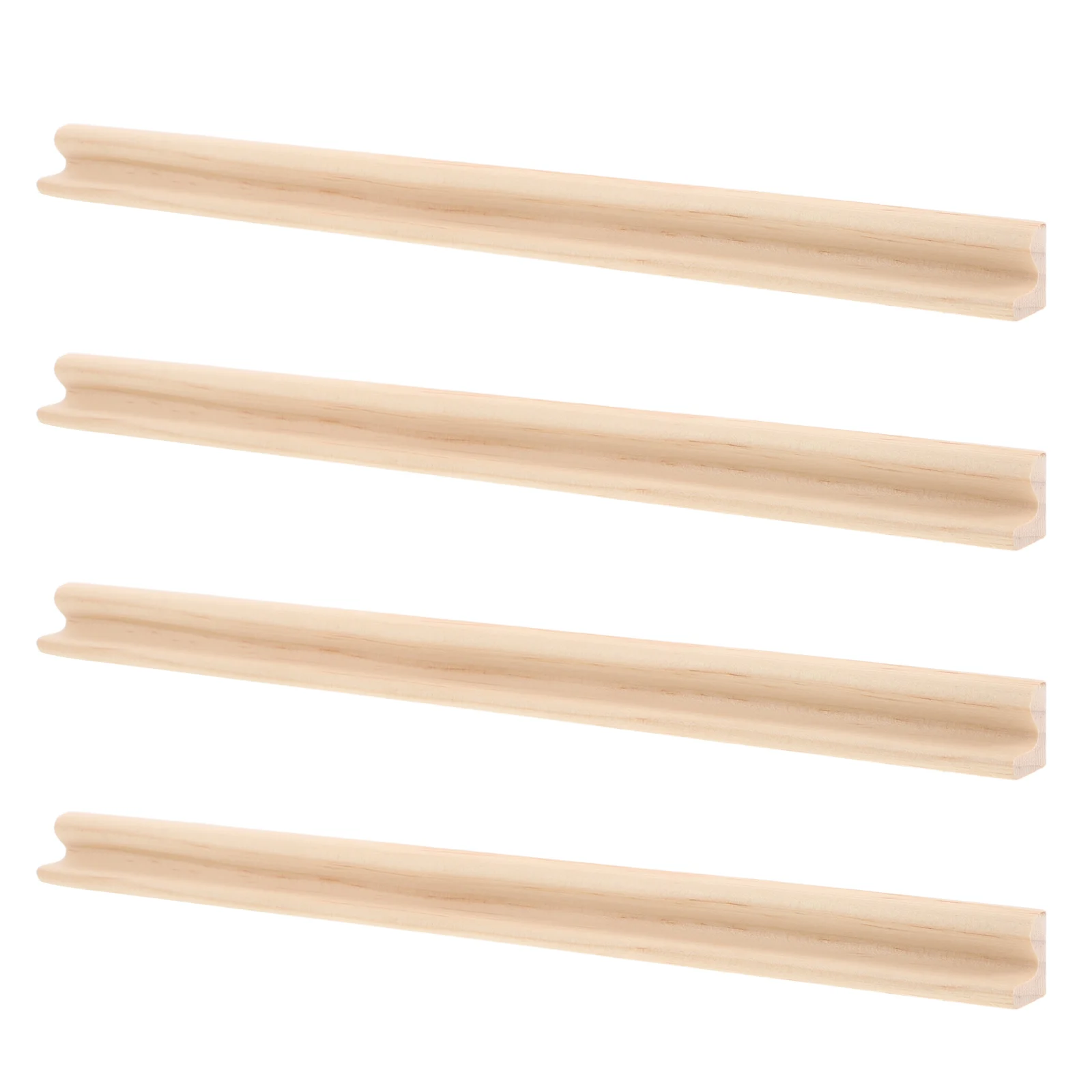 

4 Pcs Domino Base Mahjong Holders Mexican Train Racks Bracket Game Stands Wooden