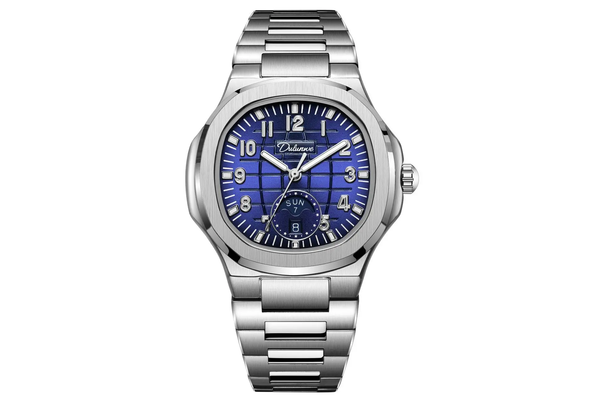 New Grenade Pattern Steel Band Automatic Mechanical Watch with Waterproof Luminous Butterfly Clasp for Men Wristwatch