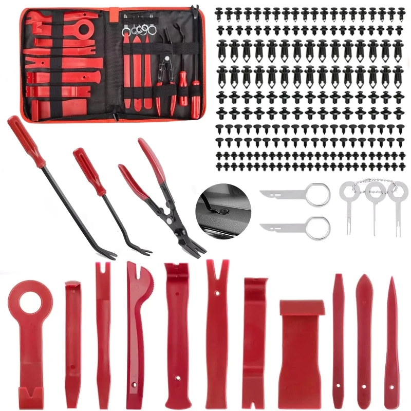 Car Trim Removal Tool Kit Auto Interior Disassembly Set Panel Clip Puller Plastic Pry Tools for Door Audio Repair DIY