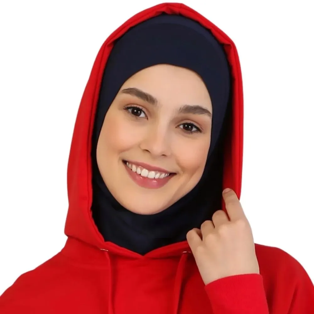 Breathable Instant Hijab Crinkle Rayon Plain Design Sports Headscarf Solid Color Polyester Full Neck Cover Turban Daily Wear