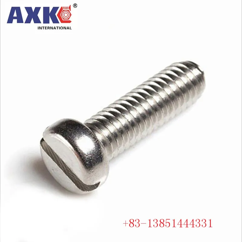 M1.6 M2 M2.5 M3 M4 M5 M6 A2-70 Stainless Steel 304 DIN84 GB65 Slotted Cap Head Slot Column Round Cheese Head Screw Bolt
