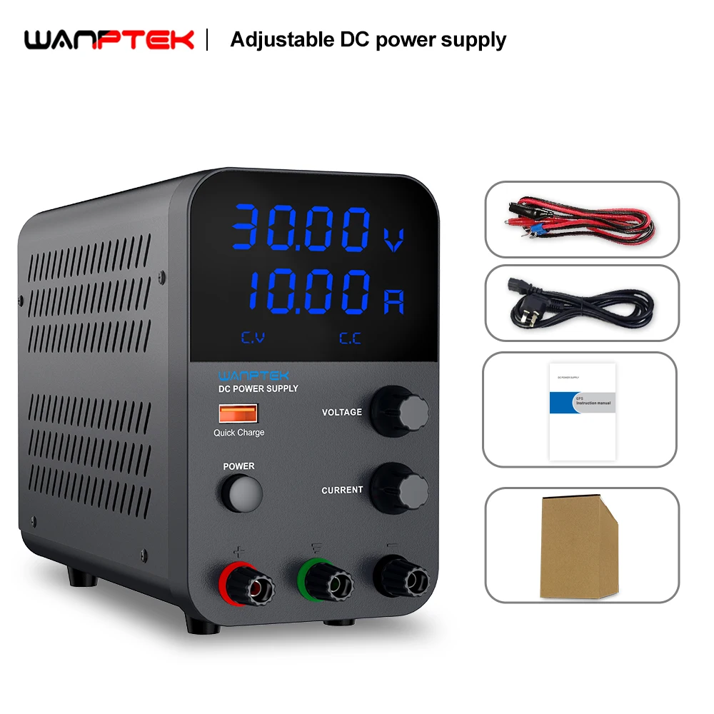 

Wanptek 30V 10A DC Power Supply Adjustable 60V 5A 120V 3A Laboratory Power Supplies For Phone Repair Bench Power Soure