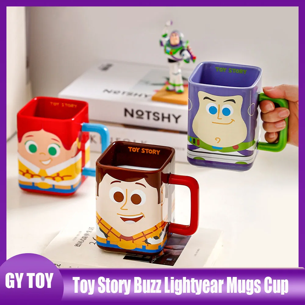 Toy Story Buzz Lightyear Mugs Cup Cartoon Woody Jessie Kawaii Ceramic Drink Water Cup Coffee Mug Cup Custom Gift