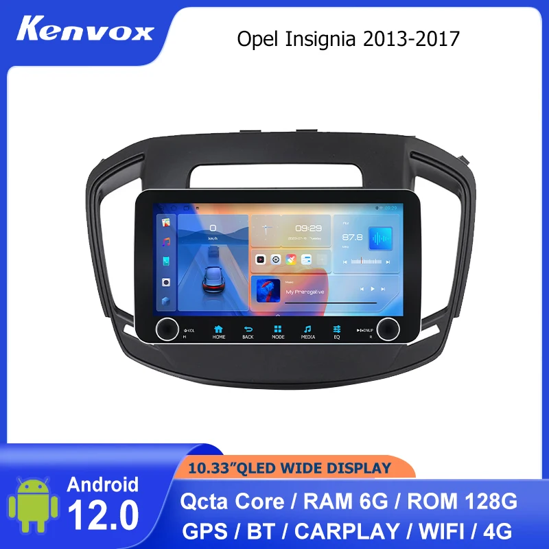 

10.33" WIDE QLED 2 din Android Car radio For Opel Insignia 2013-2017 Multimedia GPS Navigation Autoradio video head unit