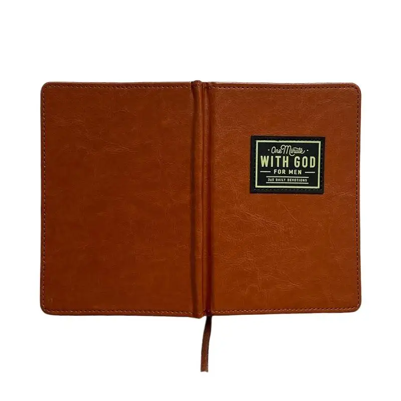 Journal de dévotion quotidien portable, articles de papeterie religieuse pour femmes, 365 jours de prières quotidiennes, carnet en cuir marron et rose