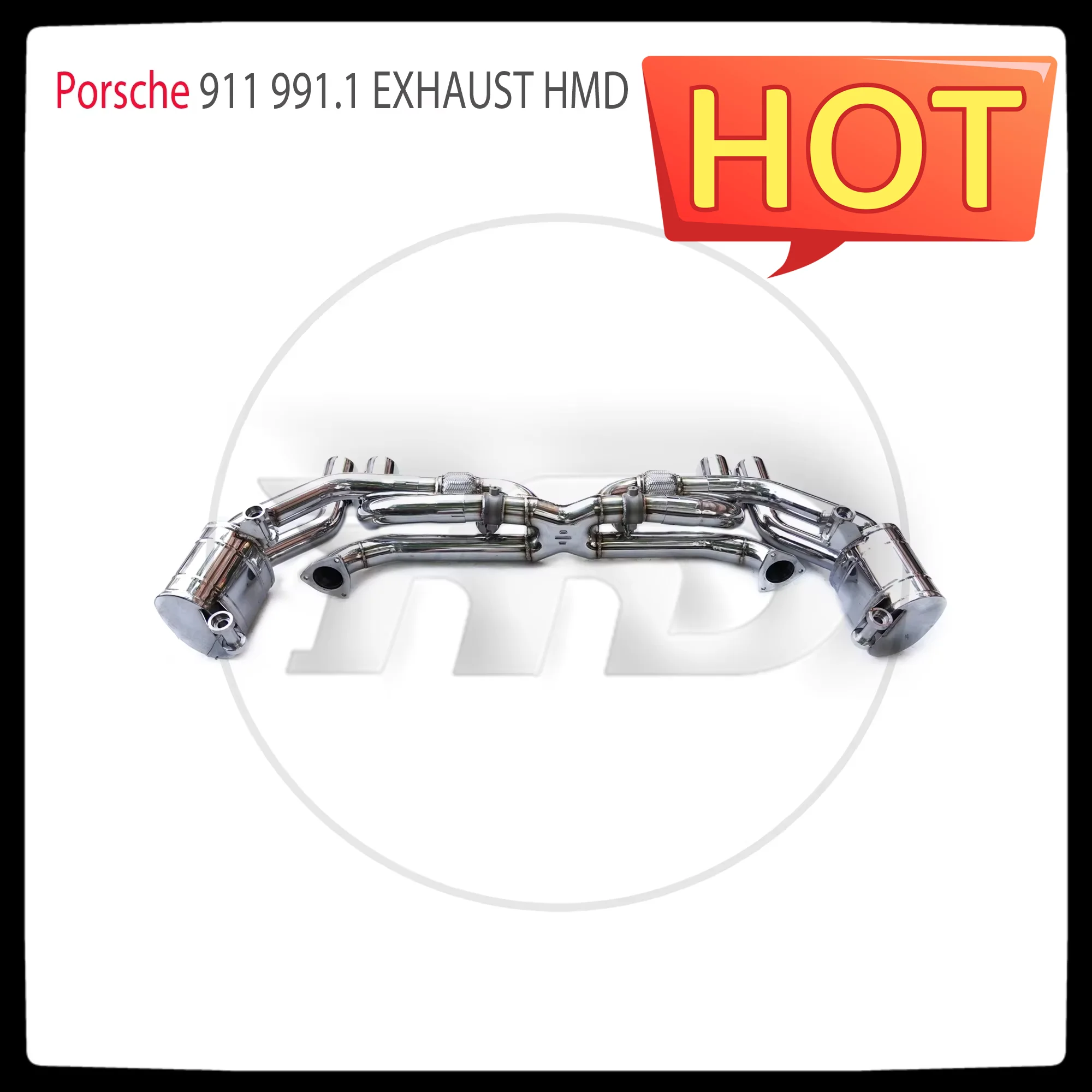 HMD Stainless Steel Exhaust System Performance Catback for Porsche 911 991.1 Carrera Targa Cabliolet Valve Muffler