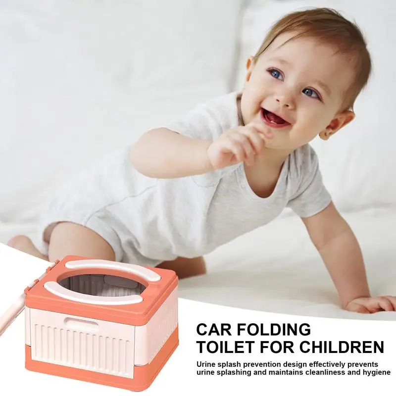 Portable Kids Potty Safe Splash-Proof Travel Potty Lightweight Square Foldable Potty Travel Supplies For Fishing Outings Camping