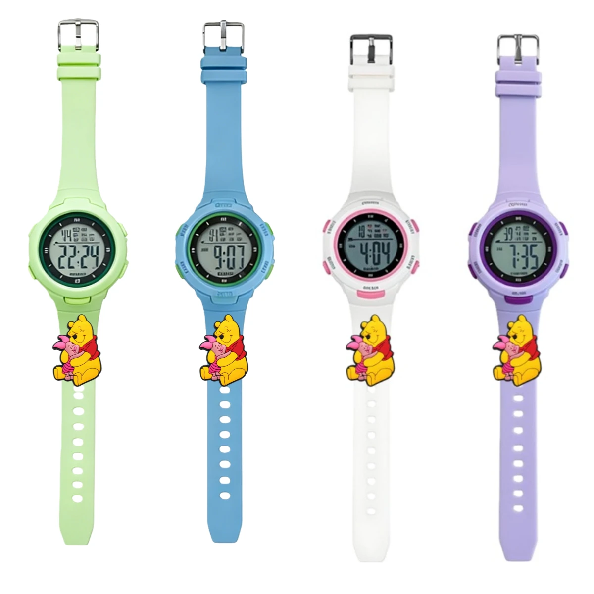 Best Fastion Winnie the Pooh Kids Watch Luminous Waterproof Alarm Clock Smart Watches Figure Doll watch Student Holiday Kid Gift