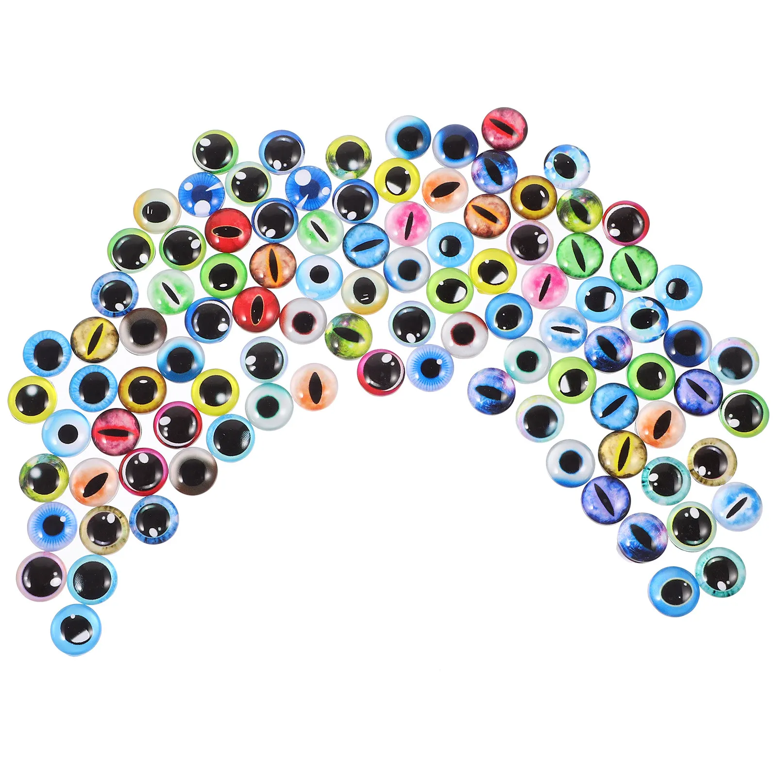 

100Pcs Animal Eyeball Decorative Artificial Eyes Creative Fake Eyes for DIY Accessories Stuffed Animal Supplies