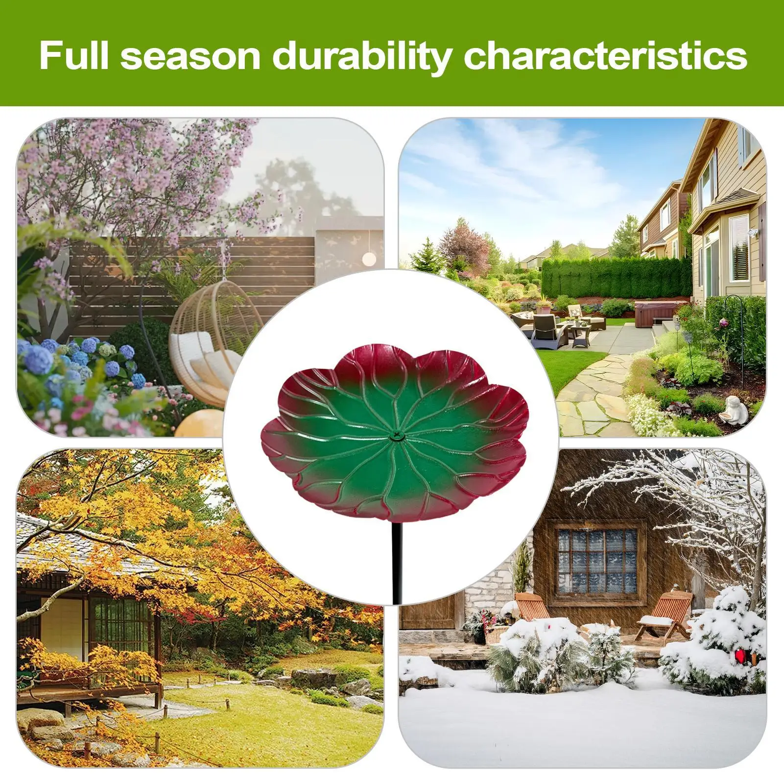 

Metal Bird Bath Outdoor Bird Feeder Iron Birdbath Feeding Bowl With 3-Pronged Base For Outside Decor Yard Landscape Balcony Park