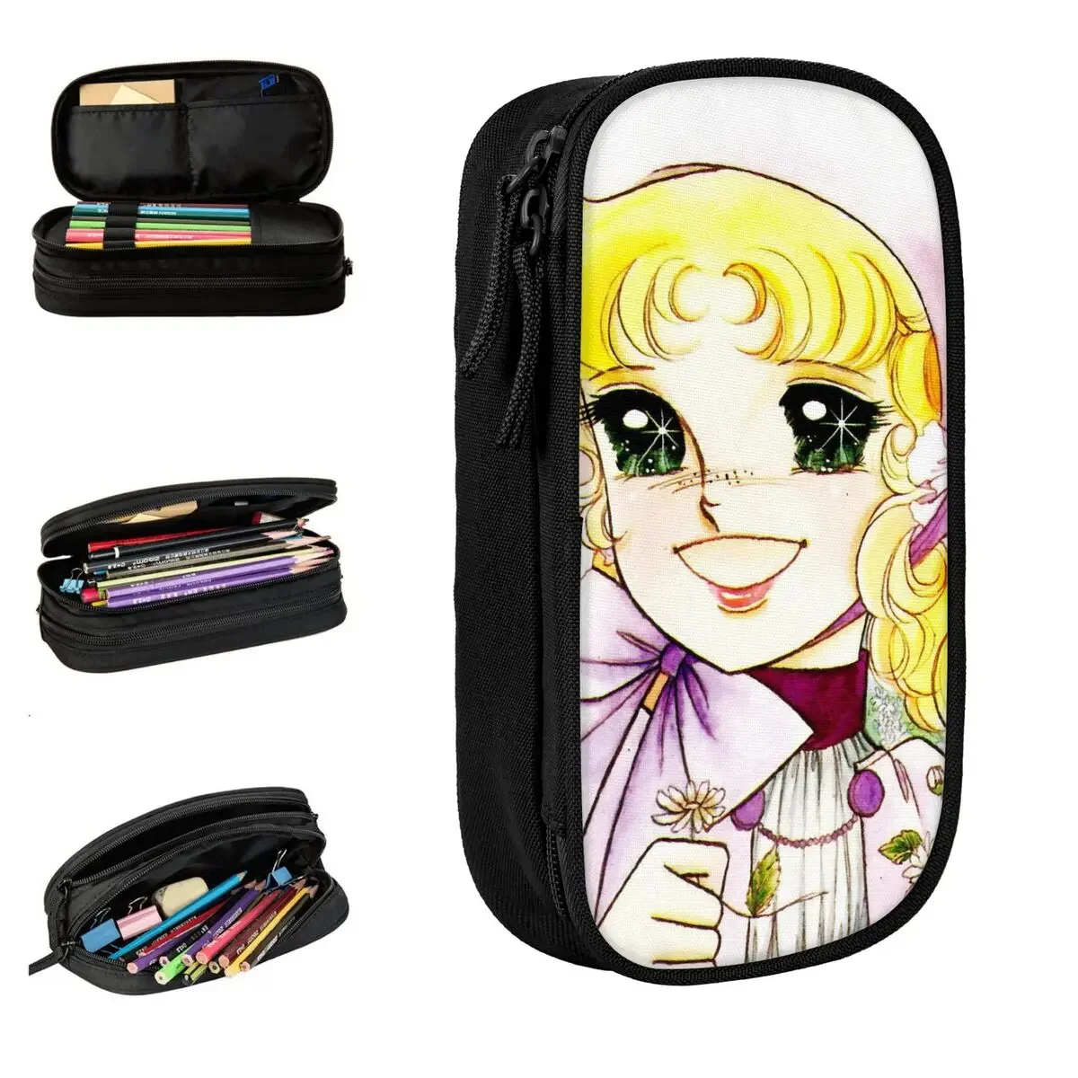 Candy Candy Manga Pencil Cases New Pen Box Bag Student Large Storage Students School Cosmetic Pencilcases