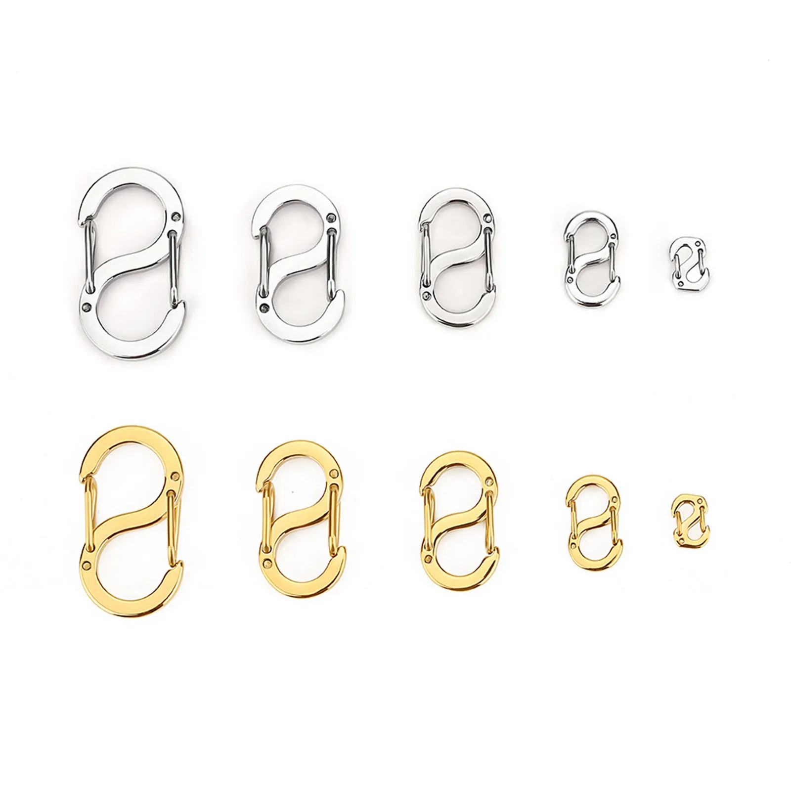 1pc Handmade Stainless Steel Clasp Lettle S Buckle Necklace Bracelets Women Lobster Clasps Hooks Connectors DIY Jewelry Findings