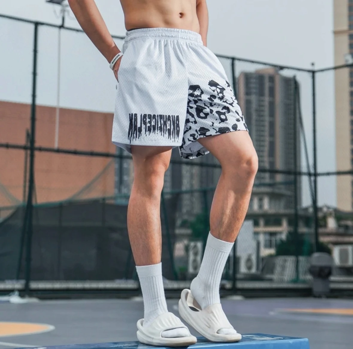 

New Skull Pattern Sports Shorts Breathable Quick Drying Ball Shorts Streetwear Style Summer Beach Men's Casual Outdoor Shorts