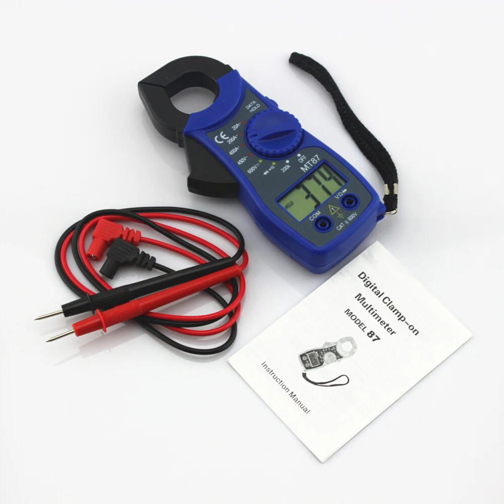 

Digital Clamp Multimeter Tester Electrical Voltage Mini Compact High Sensitivity AC DC Measurement Data Hold LCD Display