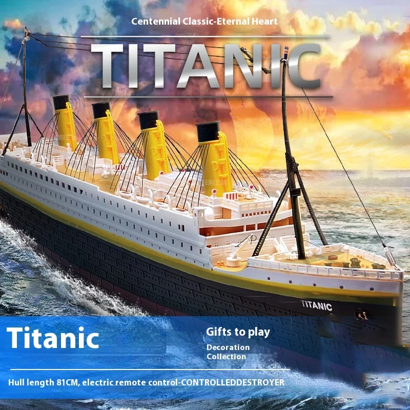 Titanic Remote-Controlled Ship Cruise Ship Speedboat Water Toy Model Gift Racing Boat Exquisite Decoration For Friend