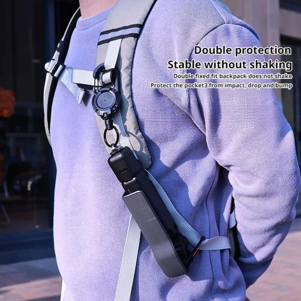 Backpack Retractable Buckle For DJI Pocket 3 Quick-release Shoulder Strap Safety Screw Connection For Action Camera Accesso