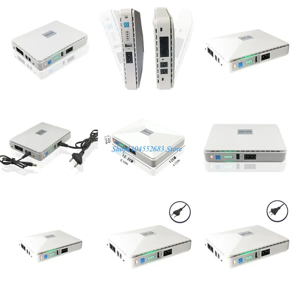 

Y6GD Mini Portable UPS 5V/9V/12V/15V/24V Uninterruptible Power Supply for WiFi, Router 8800Mah Backup Power Adapter Durable