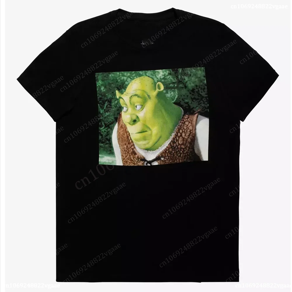 Funny Shrek Bored Meme T Shirt Men Kids Women Vintage Cotton Short Sleeve Tee Clothes Movie Cartoon