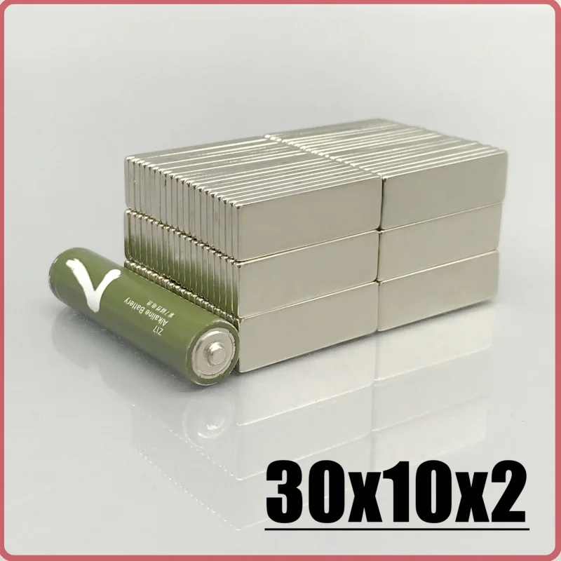 5/15/10/20/50/100pcs 30x10x2mm Fridge Tool Magnet 30*10*2 Block Shape Imane For Home Decoration Garden Tool Accessory Diy Craft